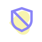 Un icono de escudo de lavanda