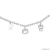 Brazalete Chunkylicious | Acero Inoxidable Baño de Oro Blanco 18k  | Hello Kitty