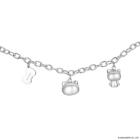 Idol Beauty Brazalete Chunkylicious | Acero Inoxidable Baño de Oro Blanco 18k  | Hello Kitty