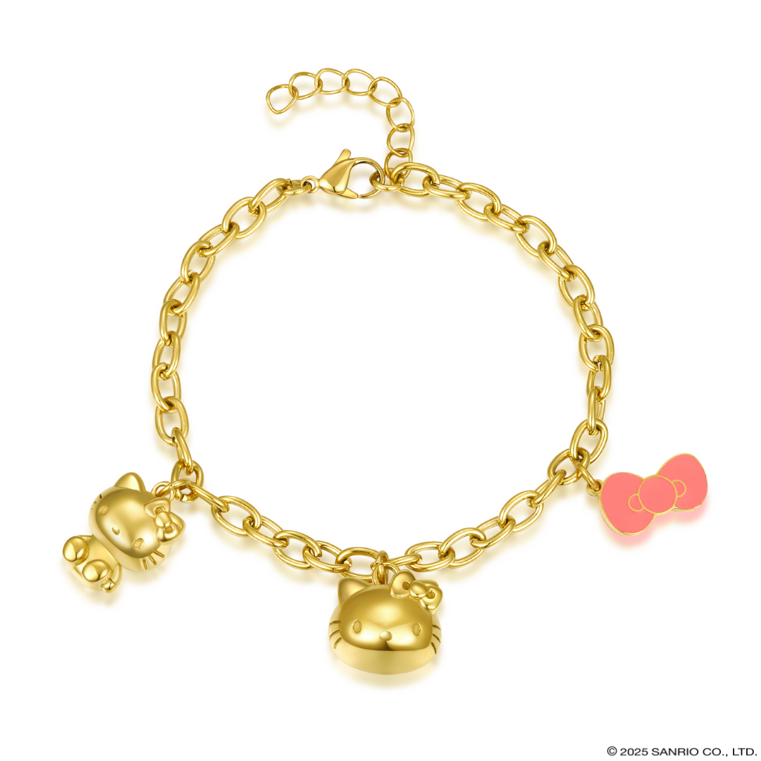 Chunkylicious Bracelet | 18k Gold-Plated Stainless Steel | Hello Kitty