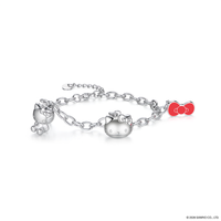 Idol Beauty Colección Chunkylicious | Acero Inoxidable Baño de Oro Blanco 18k | Hello Kitty