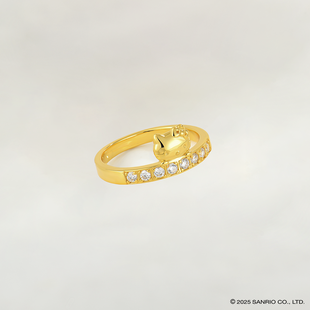 Anillo Eternal Love | Plata con Baño de Oro 18k | Hello Kitty