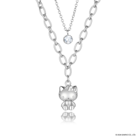 Idol Beauty Colección Chunkylicious | Acero Inoxidable Baño de Oro Blanco 18k | Hello Kitty