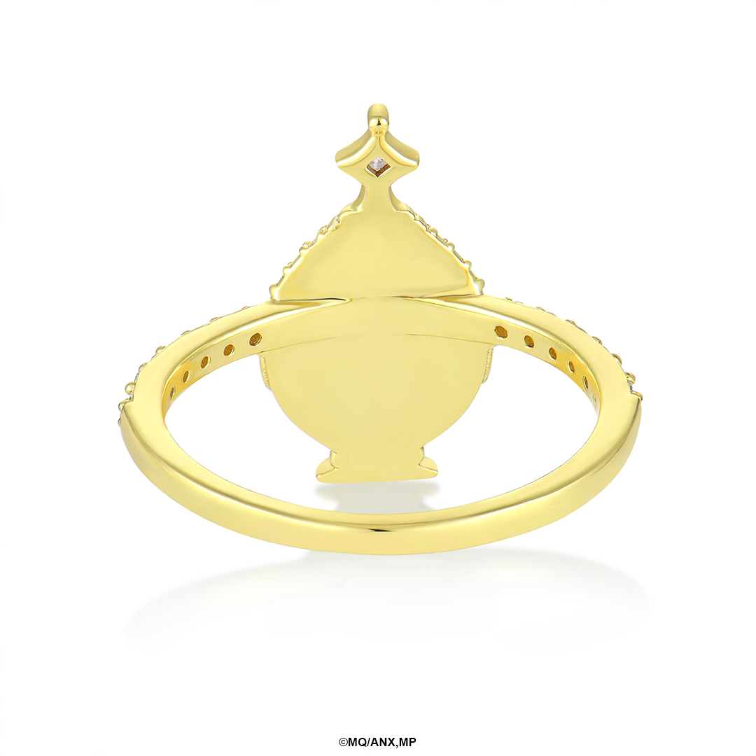 Anillo Homura Akemi Soul Gem | Plata con Baño de Oro 18k  | Puella Magi Madoka Magica