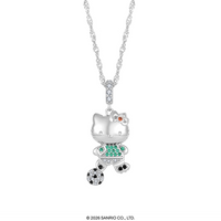 Idol Beauty Collar Futbolera | Baño de Oro Blanco 18k  | Hello Kitty