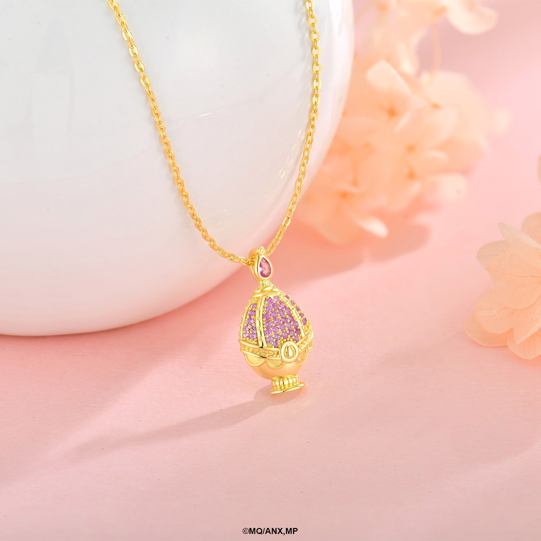 Collar Madoka Kaname Soul Gem | Plata con Baño de Oro 18k  | Puella Magi Madoka Magica