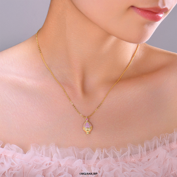 Collar Madoka Kaname Soul Gem | Plata con Baño de Oro 18k  | Puella Magi Madoka Magica