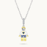 Charm Colgante Hijo | Plata con Baño de Oro de 18k  | Mi Familia