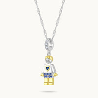 Idol Beauty Charm Colgante Hijo | Plata con Baño de Oro de 18k  | Mi Familia