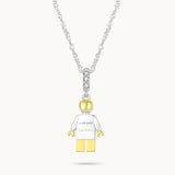 Charm Colgante Hijo | Plata con Baño de Oro de 18k  | Mi Familia