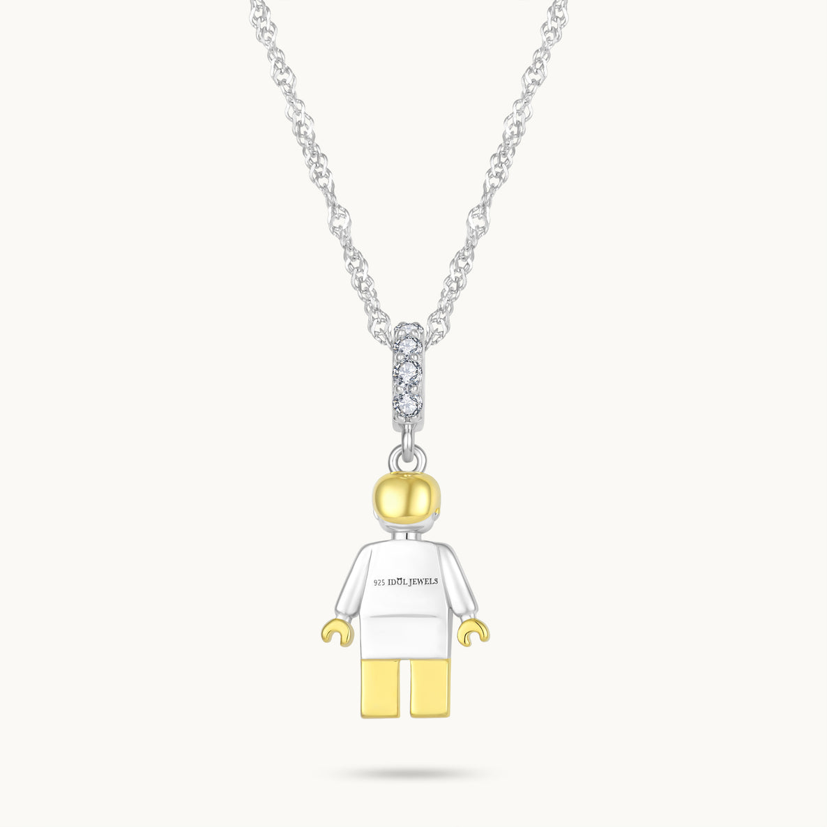 Charm Colgante Hijo | Plata con Baño de Oro de 18k  | Mi Familia