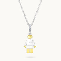 Idol Beauty Charm Colgante Hijo | Plata con Baño de Oro de 18k  | Mi Familia