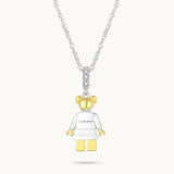 Charm Colgante Hija | Plata con Baño de Oro de 18k  | Mi Familia