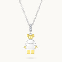 Idol Beauty Charm Colgante Hija | Plata con Baño de Oro de 18k  | Mi Familia