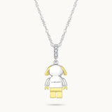 Charm Colgante Perro | Plata con Baño de Oro de 18k  | Mi Familia
