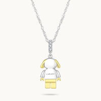Idol Beauty Charm Colgante Perro | Plata con Baño de Oro de 18k  | Mi Familia