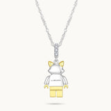 Charm Colgante Gato | Plata con Baño de Oro de 18k  | Mi Familia