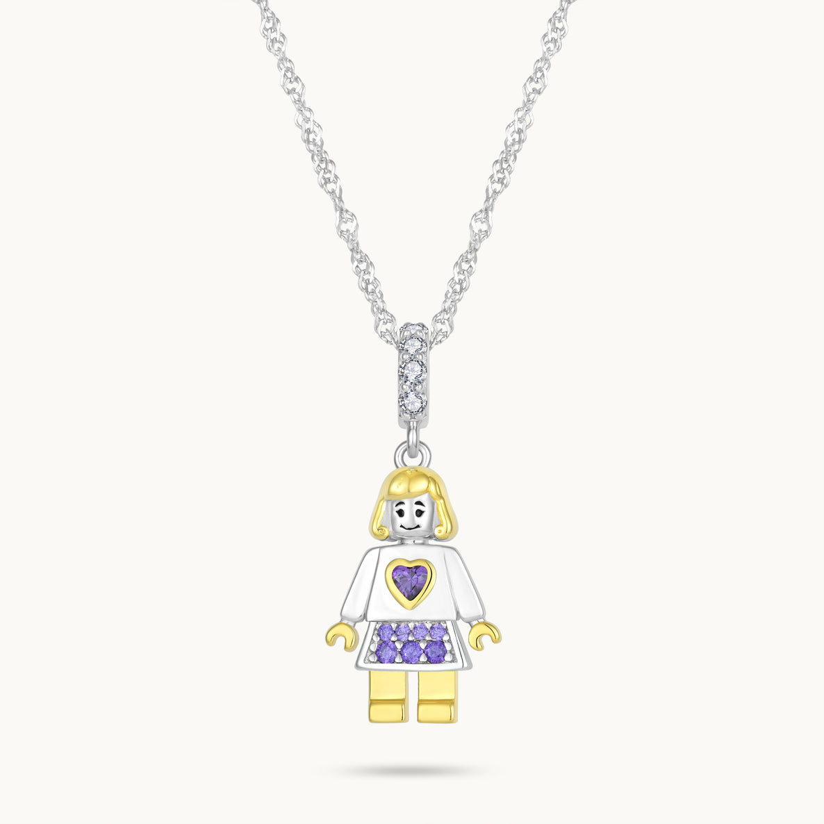 Charm Colgante Mamá | Plata con Baño de Oro de 18k  | Mi Familia