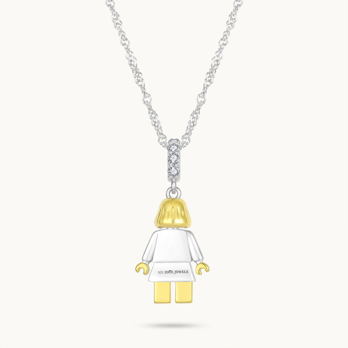 Charm Colgante Mamá | Plata con Baño de Oro de 18k  | Mi Familia