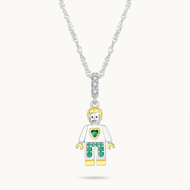 Charm Colgante Papá | Plata con Baño de Oro de 18k  | Mi Familia