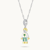 Charm Colgante Papá | Plata con Baño de Oro de 18k  | Mi Familia
