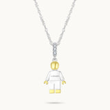 Charm Colgante Papá | Plata con Baño de Oro de 18k  | Mi Familia