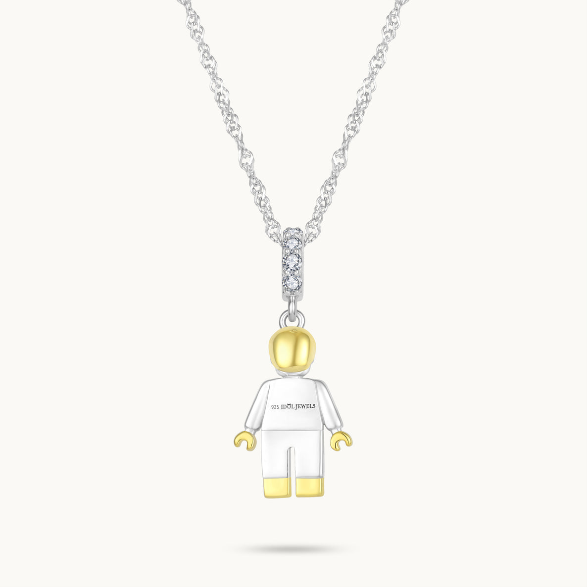 Charm Colgante Papá | Plata con Baño de Oro de 18k  | Mi Familia