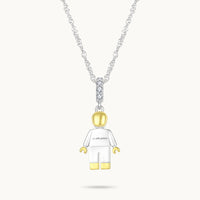 Idol Beauty Charm Colgante Papá | Plata con Baño de Oro de 18k  | Mi Familia