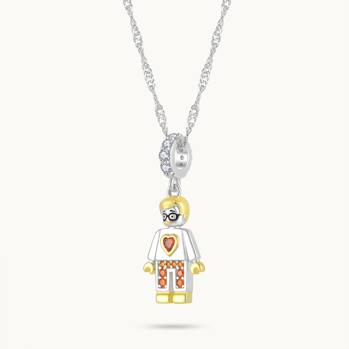 Charm Colgante Abuelo | Plata con Baño de Oro de 18k  | Mi Familia