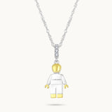 Charm Colgante Abuelo | Plata con Baño de Oro de 18k  | Mi Familia
