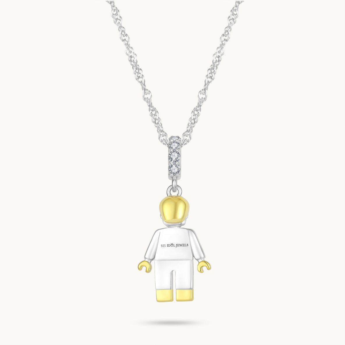 Charm Colgante Abuelo | Plata con Baño de Oro de 18k  | Mi Familia