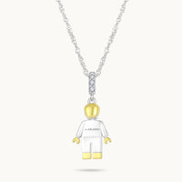 Idol Beauty Charm Colgante Abuelo | Plata con Baño de Oro de 18k  | Mi Familia