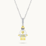 Charm Colgante Abuela | Plata con Baño de Oro de 18k  | Mi Familia