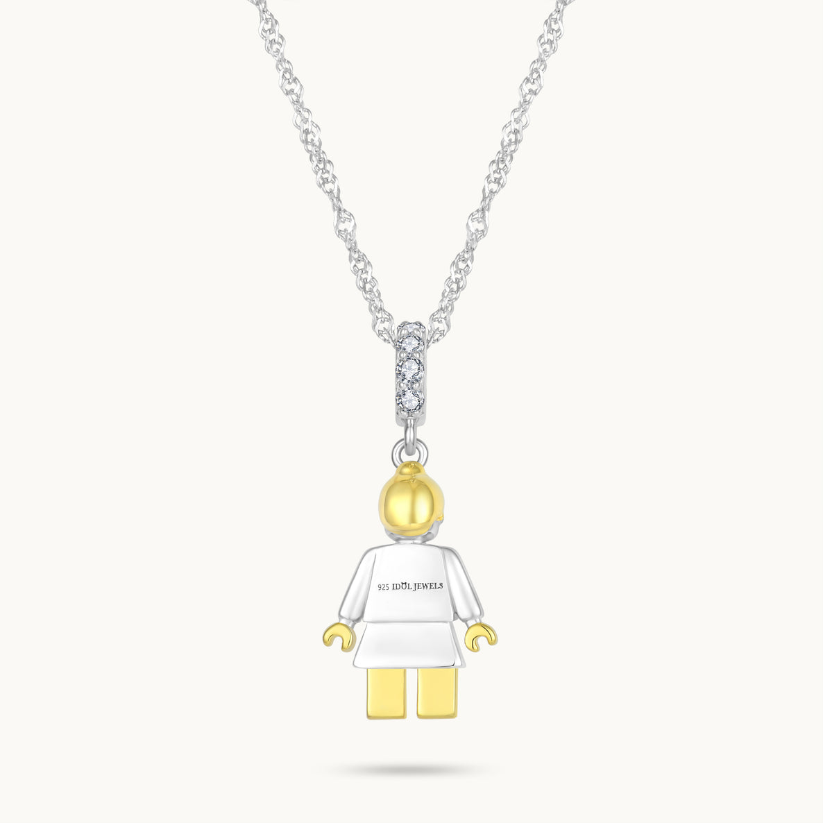 Charm Colgante Abuela | Plata con Baño de Oro de 18k  | Mi Familia