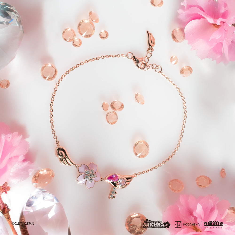 Brazalete Llave del Sello | Plata Baño de Oro Rosa 18K | Cardcaptor Sakura