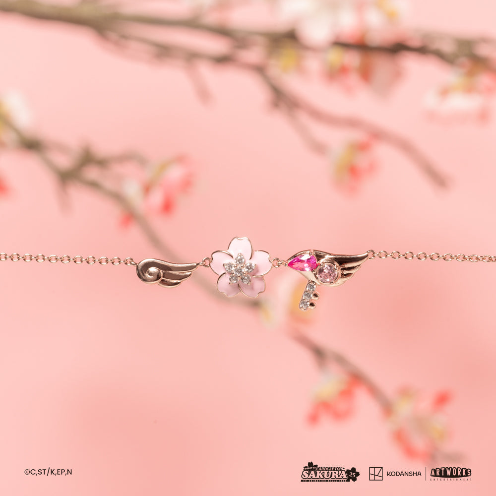 Brazalete Llave del Sello | Plata Baño de Oro Rosa 18K | Cardcaptor Sakura