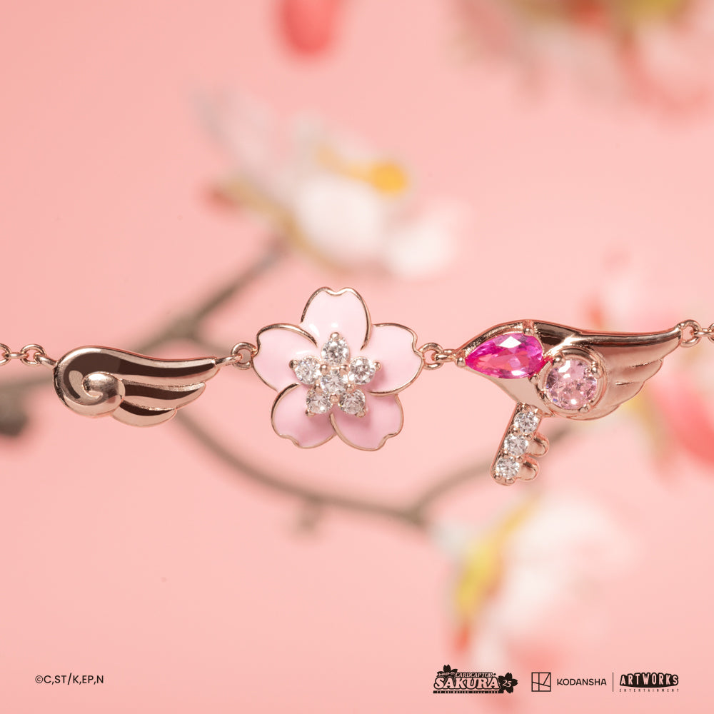 Brazalete Llave del Sello | Plata Baño de Oro Rosa 18K | Cardcaptor Sakura