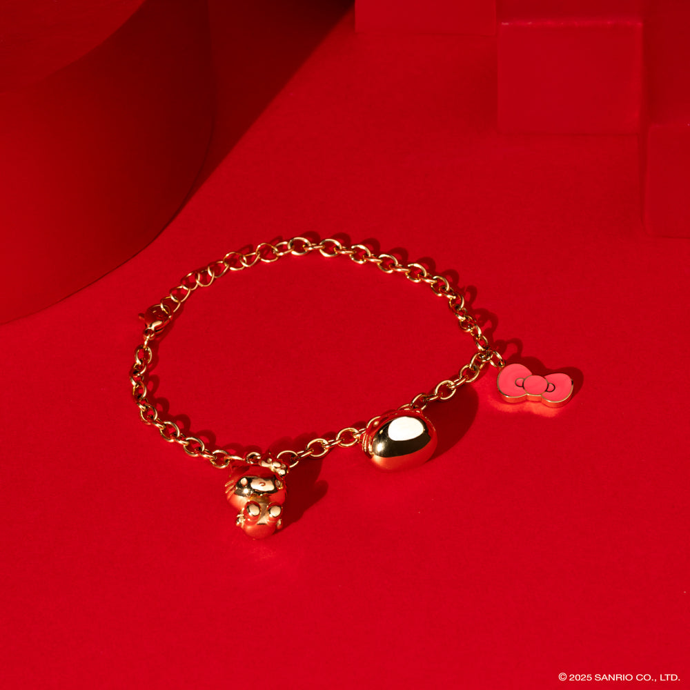 Chunkylicious Bracelet | 18k Gold-Plated Stainless Steel | Hello Kitty