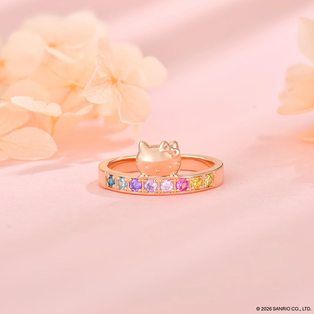 Anillo Eternal Love | Plata con Baño de Oro Rosa 18k | Hello Kitty