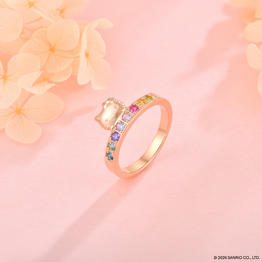 Anillo Eternal Love | Plata con Baño de Oro Rosa 18k | Hello Kitty