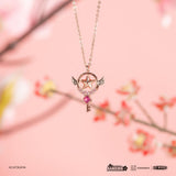 Collar Llave Estrella | Plata Baño de Oro Rosa 18K | Cardcaptor Sakura