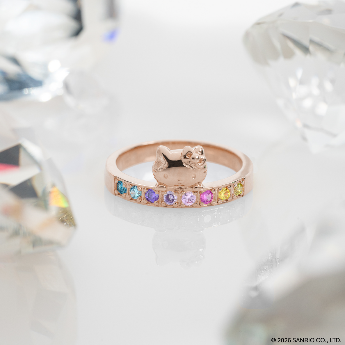 Anillo Eternal Love | Plata con Baño de Oro Rosa 18k | Hello Kitty