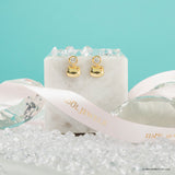 Aretes de Plata Baño de Oro 18K | Hello Kitty Diamonds