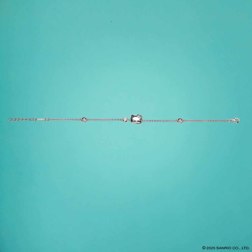 Colección Joyería Fina de Plata Baño de Oro Blanco 18K | Hello Kitty Diamonds