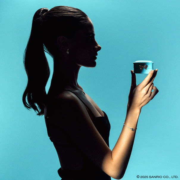 Brazalete de Plata Baño de Oro Blanco 18K | Hello Kitty Diamonds