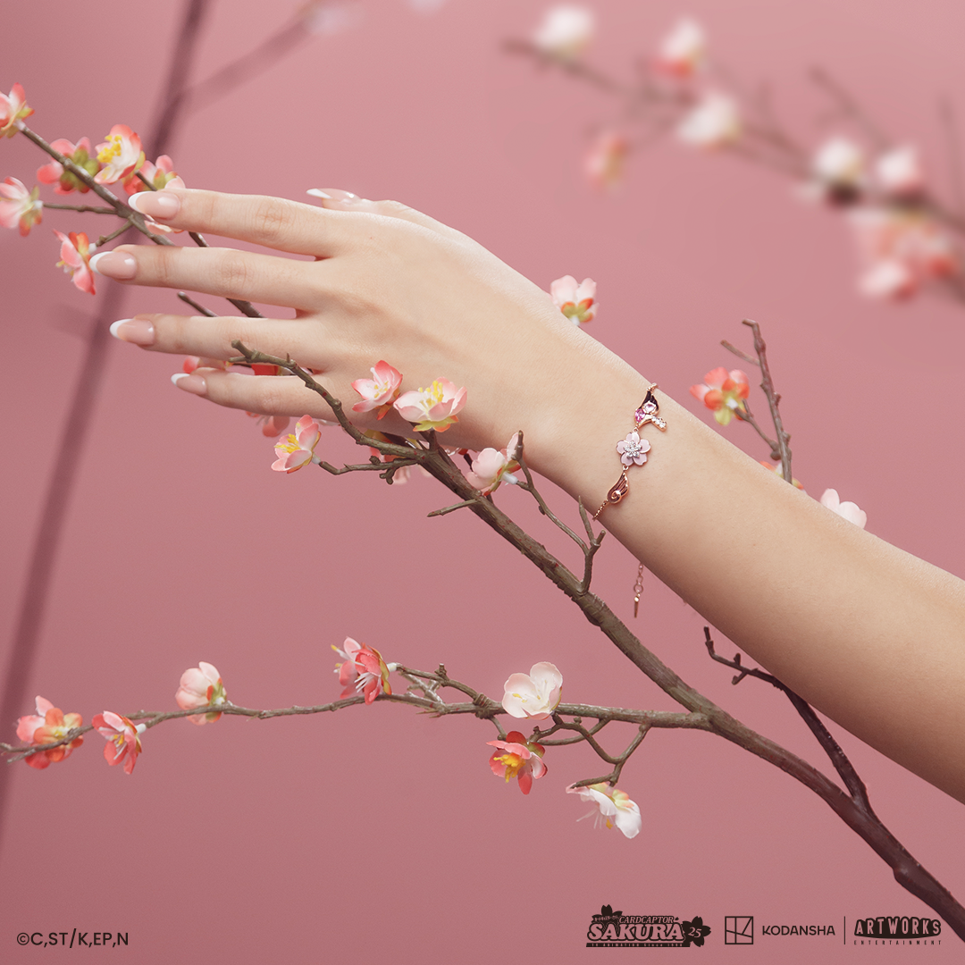 Brazalete Llave del Sello | Plata Baño de Oro Rosa 18K | Cardcaptor Sakura