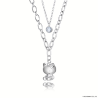 Idol Beauty Colección Chunkylicious | Acero Inoxidable Baño de Oro Blanco 18k | Hello Kitty