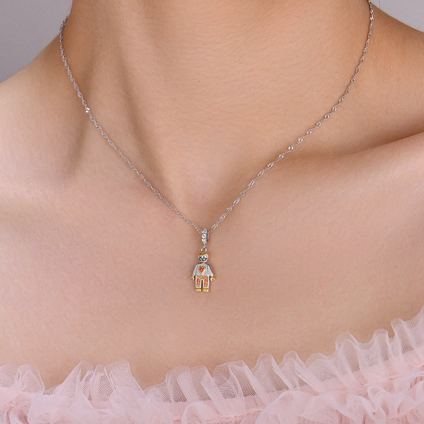 Charm Colgante Abuelo | Plata con Baño de Oro de 18k  | Mi Familia