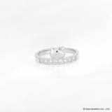 Anillo Eternal Love | Plata con Baño de Oro Blanco 18k | Hello Kitty