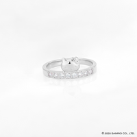 Idol Beauty Anillo Eternal Love | Plata con Baño de Oro Blanco 18k | Hello Kitty